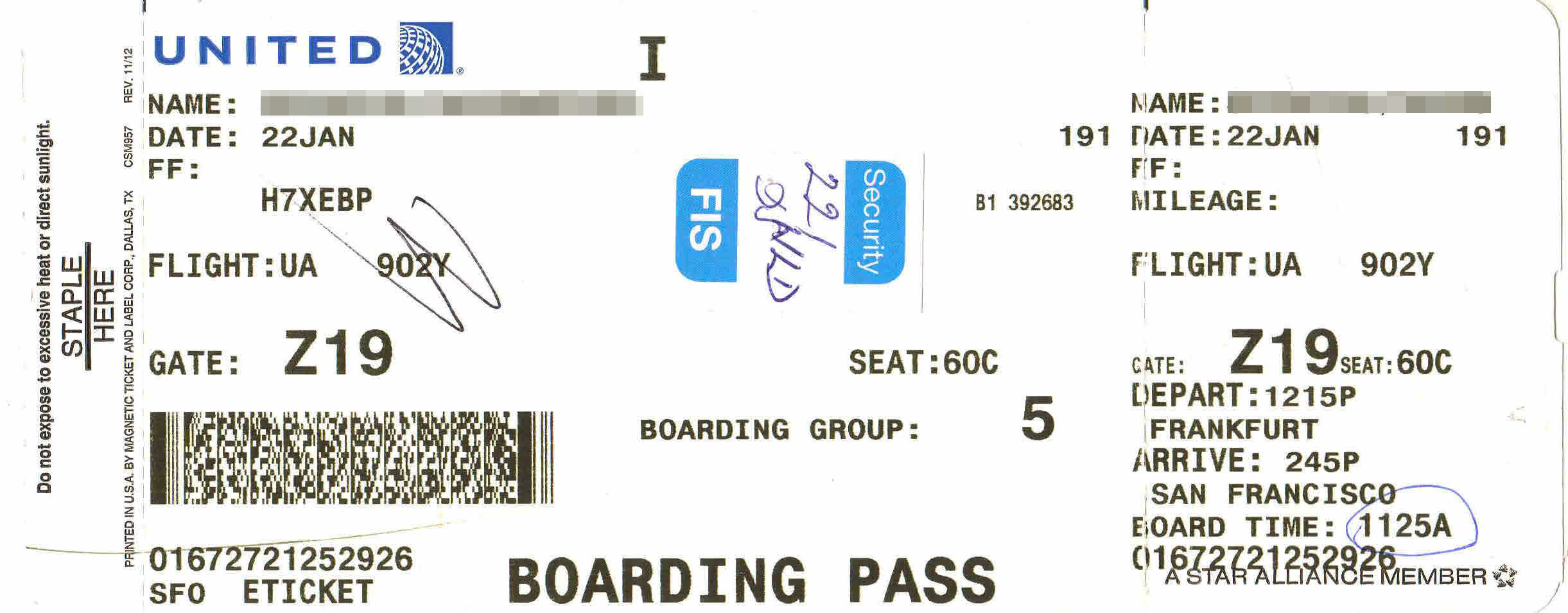 boarding pass